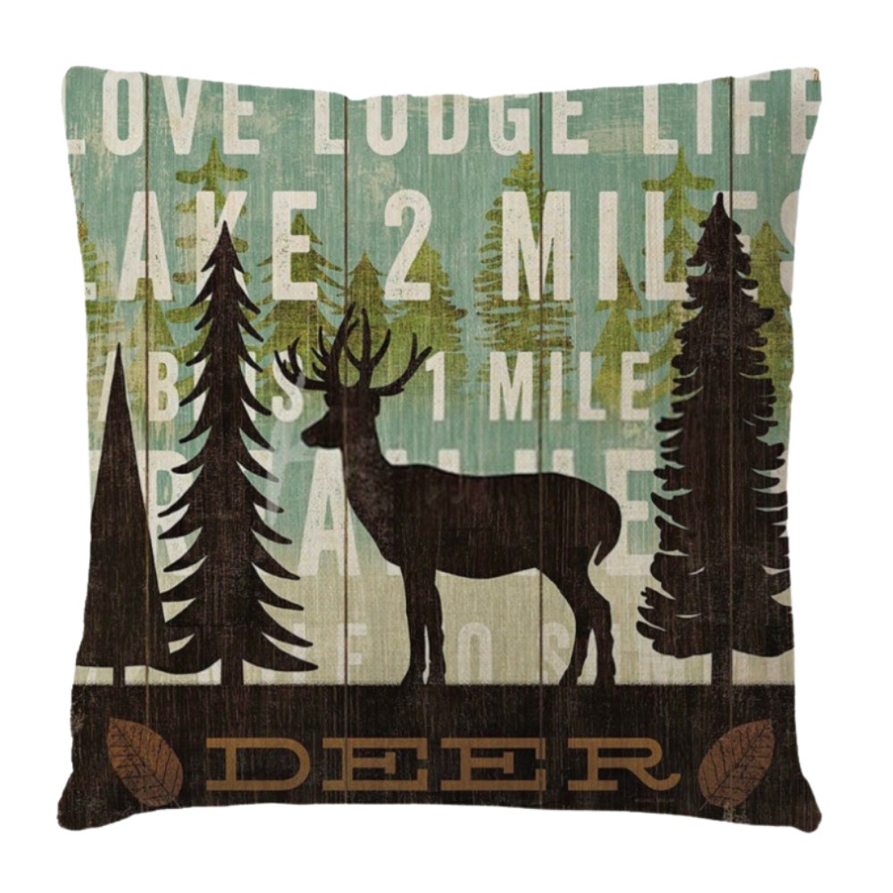 Majestic Forest Animals Linen Cushion Covers