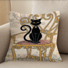 Retro Cushion Covers with the Black Cat