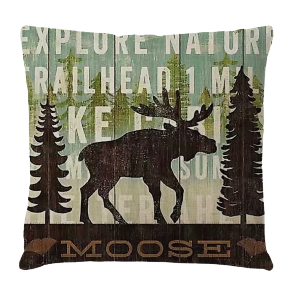 Majestic Forest Animals Linen Cushion Covers