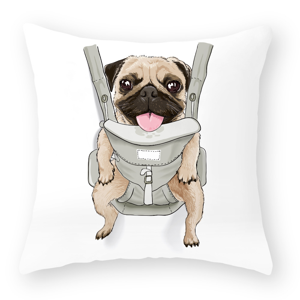 Pug Cushion Cover