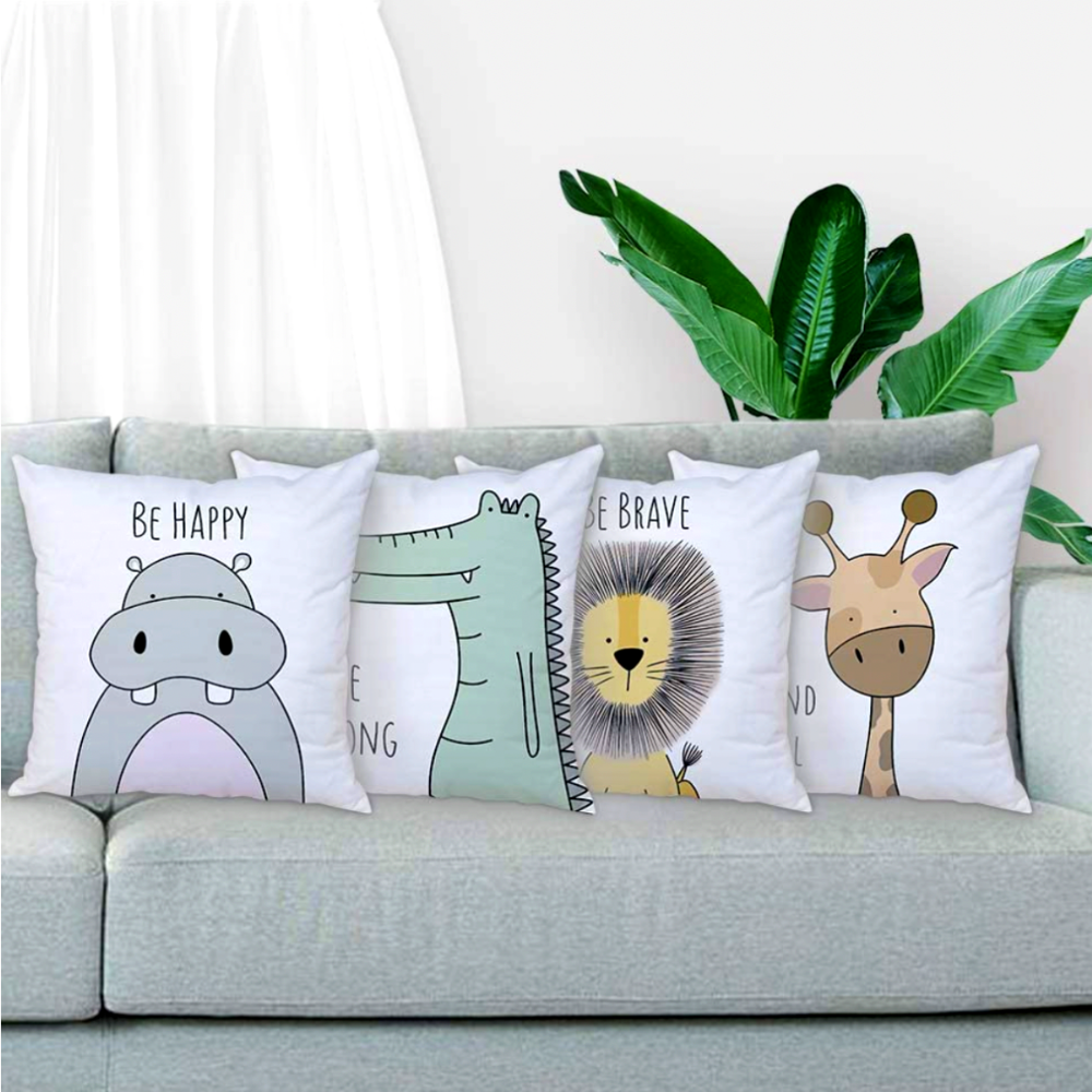 Encouraging Animals Pillow Covers