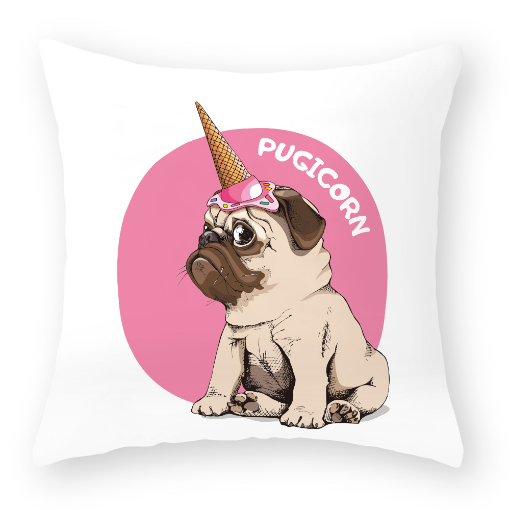 Pug Cushion Cover