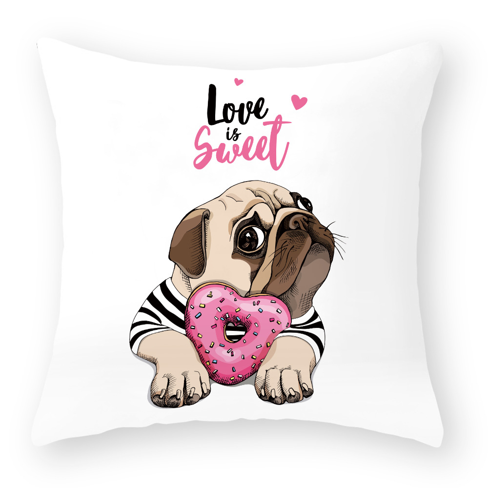 Pug Cushion Cover