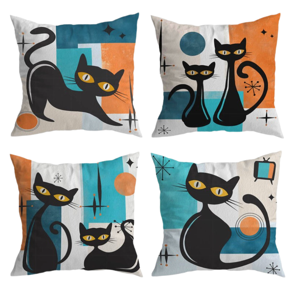 A Blast to the Past Cat Cushion Covers