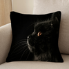 Portrait Black And White Cat Cushion Covers