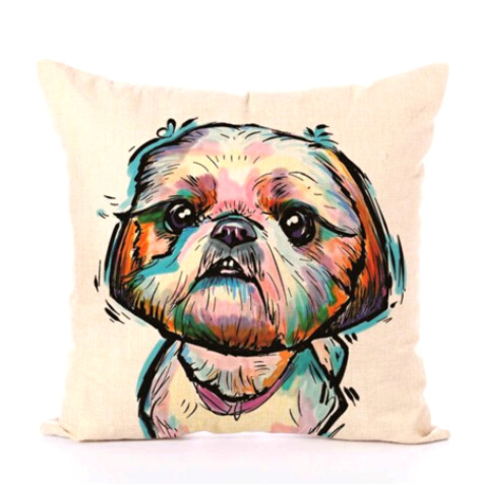 Art Dog Cushion Cover