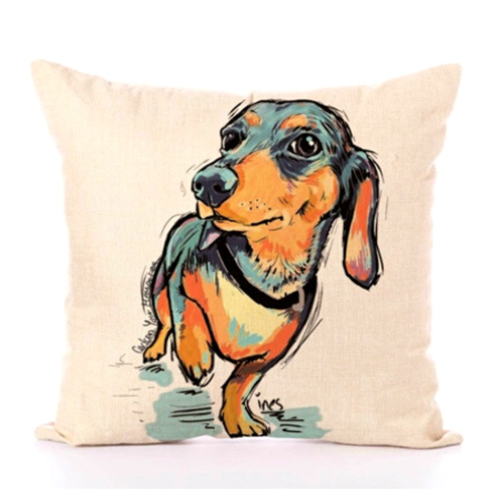 Art Dog Cushion Cover