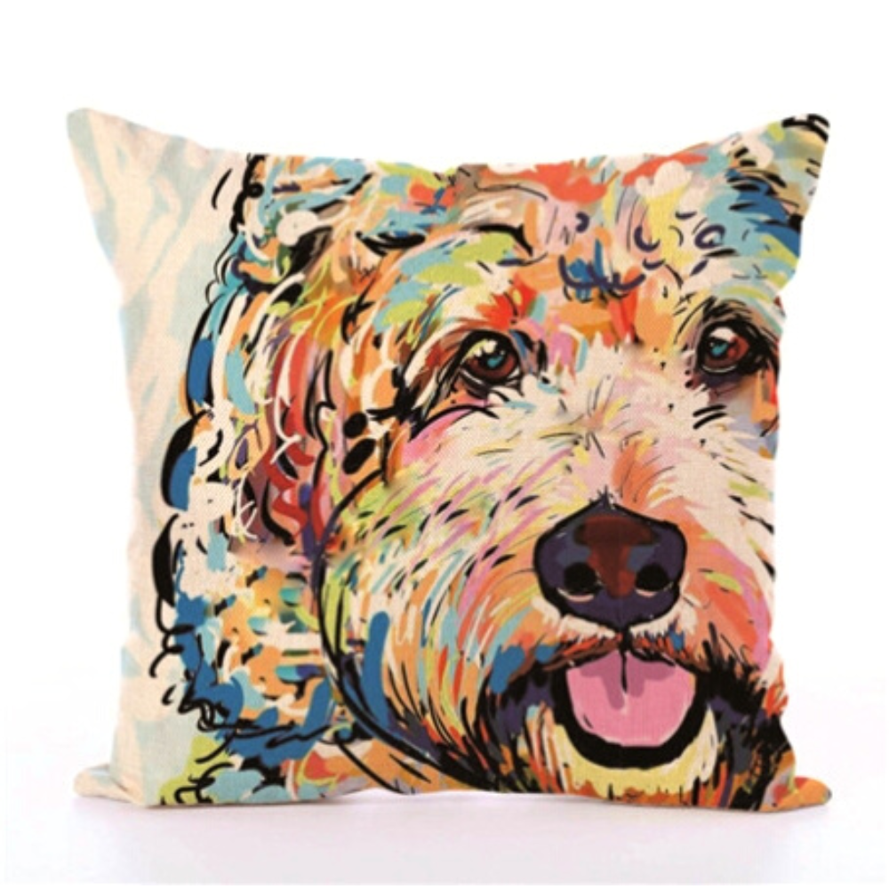 Art Dog Cushion Cover