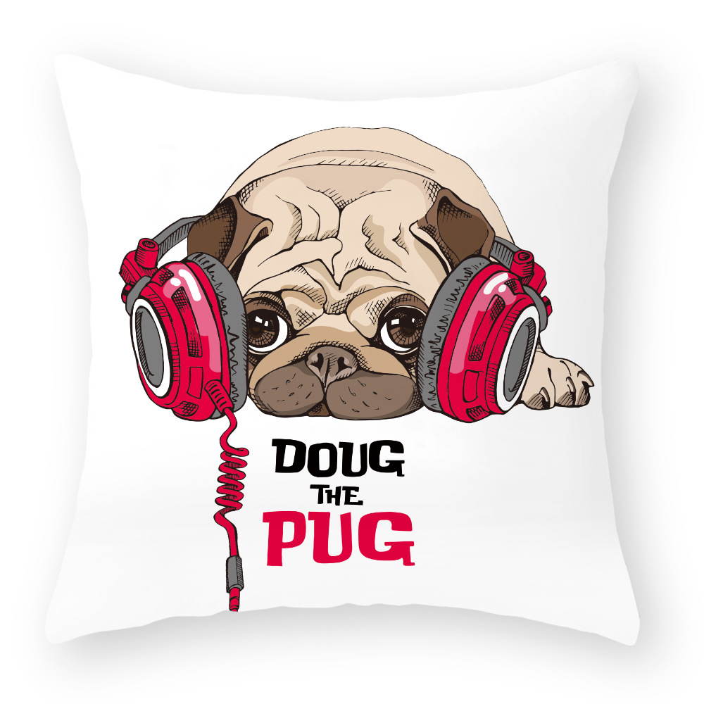 Pug Cushion Cover