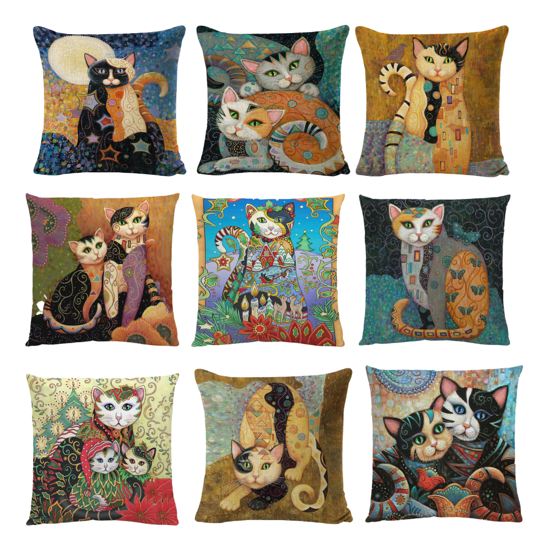 Cat Cushion Covers by Marjorie Sarnat®