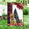 Pomeranian Flag Sitting In Front Of The Christmas Tree