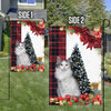 Norwegian Forest Cat Flag Sitting In Front Of The Christmas Tree