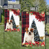 British Bulldog Flag Sitting In Front Of The Christmas Tree