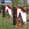 Rhodesian Ridgeback Flag Sitting In Front Of The Christmas Tree