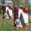 English Setter Flag Sitting In Front Of The Christmas Tree