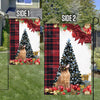 Burmese Cat Flag Sitting In Front Of The Christmas Tree