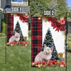 European Burmese Cat Flag Sitting In Front Of The Christmas Tree