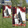 Beagle Flag Sitting In Front Of The Christmas Tree