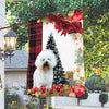 Bichon Frise Flag Sitting In Front Of The Christmas Tree