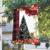 Bombay Cat Flag Sitting In Front Of The Christmas Tree