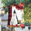 Selkirk Rex Cat Flag Sitting In Front Of The Christmas Tree