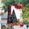 Patterdale Terrier Flag Sitting In Front Of The Christmas Tree