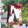 Turkish Van Cat Flag Sitting In Front Of The Christmas Tree