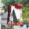 Dalmatian Flag Sitting In Front Of The Christmas Tree