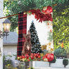 French Bulldog Flag Sitting In Front Of The Christmas Tree