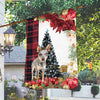 Blue Heeler Flag Sitting In Front Of The Christmas Tree