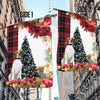 English Pointer Flag Sitting In Front Of The Christmas Tree