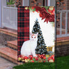 Turkish Van Cat Flag Sitting In Front Of The Christmas Tree