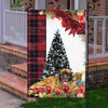 Leonberger Flag Sitting In Front Of The Christmas Tree