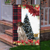 German Short Haired Pointer Flag Sitting In Front Of The Christmas Tree