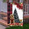 Cavadoodle Flag Sitting In Front Of The Christmas Tree