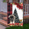 Pekingese Flag Sitting In Front Of The Christmas Tree