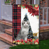 Kinkalow Cat Flag Sitting In Front Of The Christmas Tree