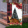 Chausie Cat Flag Sitting In Front Of The Christmas Tree