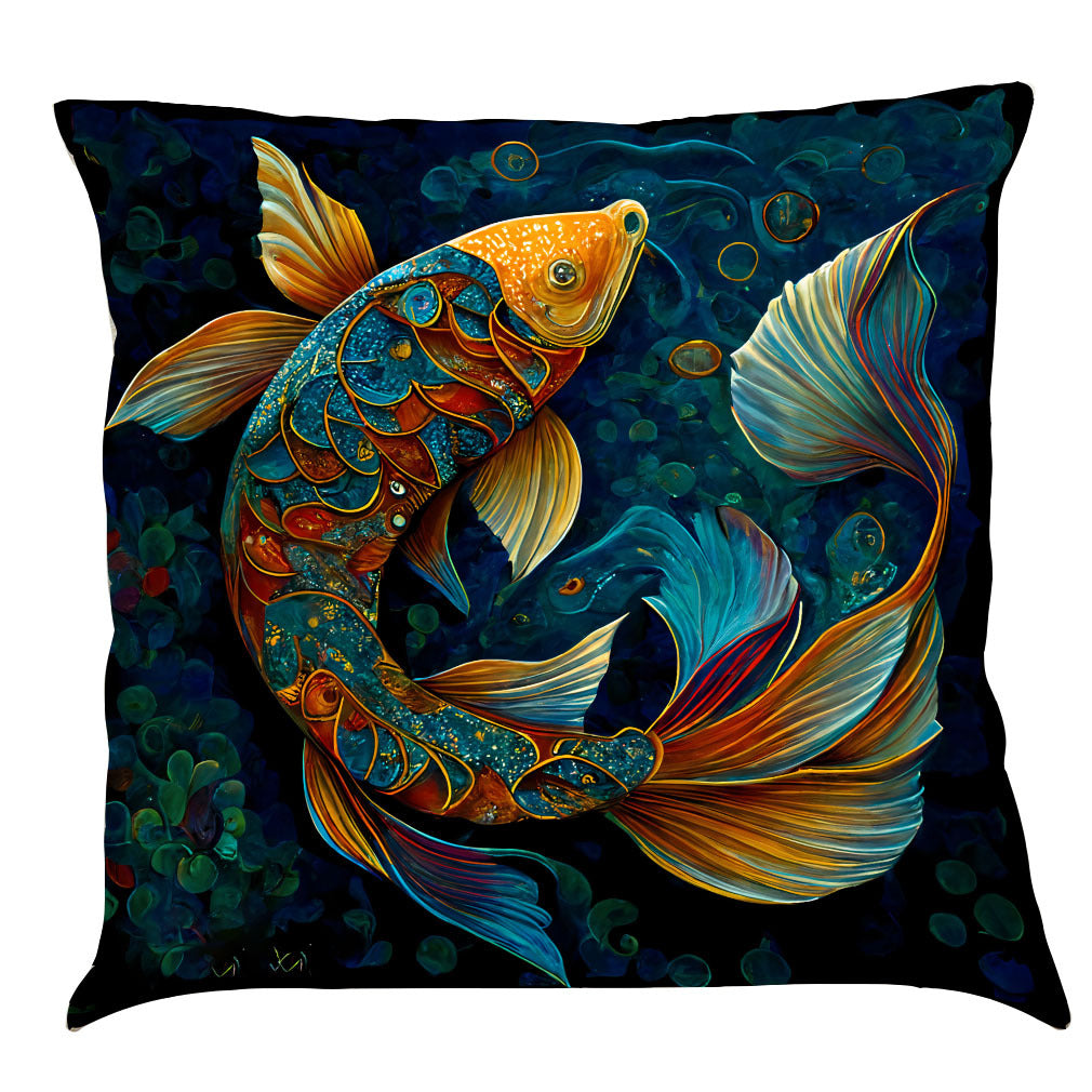 Lucky Koi Fish Cushion Covers